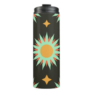 Elegant esoteric shapes seamless pattern art. alch thermal tumbler