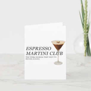 Elegant Espresso Martini Funny Quote  Card
