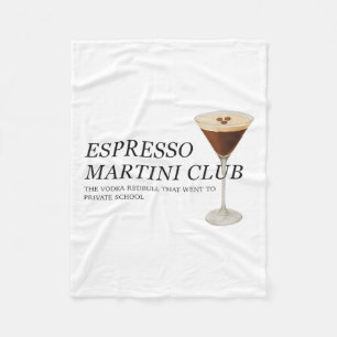 Elegant Espresso Martini Funny Quote Fleece Blanket