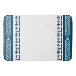 Elegant Eternal Life Cycle Mongolian Pattern Bath Mat