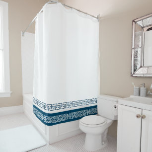 Elegant Eternal Life Cycle Mongolian Pattern Shower Curtain