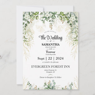 Elegant Eternity: Join us on our Wedding Day Invitation