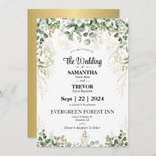 Elegant Eternity: Join us on our Wedding Day  Invitation