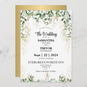 Elegant Eternity: Join us on our Wedding Day  Invitation