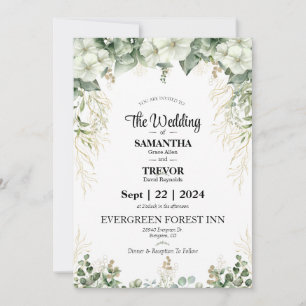 Elegant Eternity Wedding Day Invitation