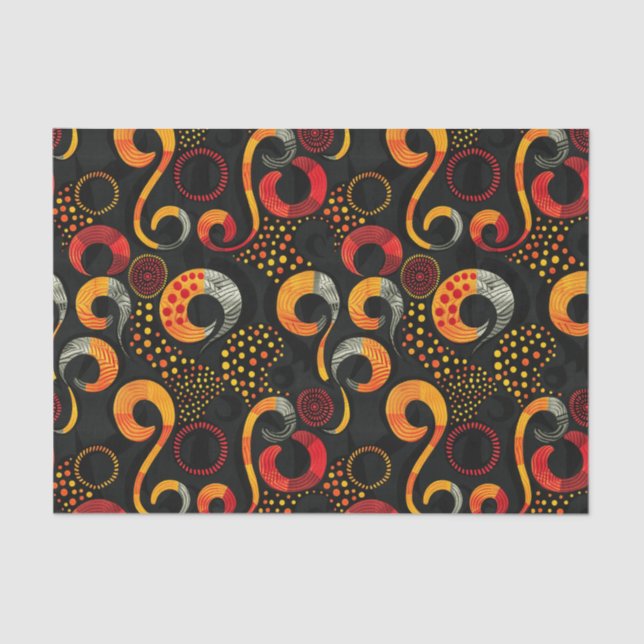 Elegant Ethnic African Pattern with Rich Details Tissue Paper (Front)