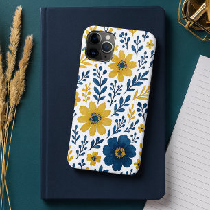 Elegant Ethnic Mediterranean Floral Art Pattern iPhone 11 Pro Max Case