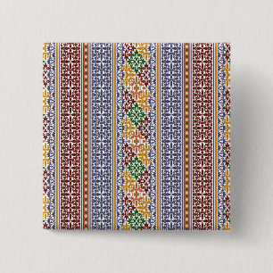 elegant ethnic pattern 15 cm square badge