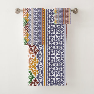 elegant ethnic pattern  bath towel set