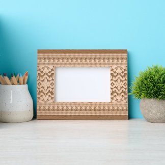 Elegant Ethnic Pattern Frame, Boho Tribal Decor Etched Frames