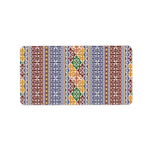 elegant ethnic pattern  label