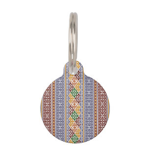 elegant ethnic pattern   pet tag