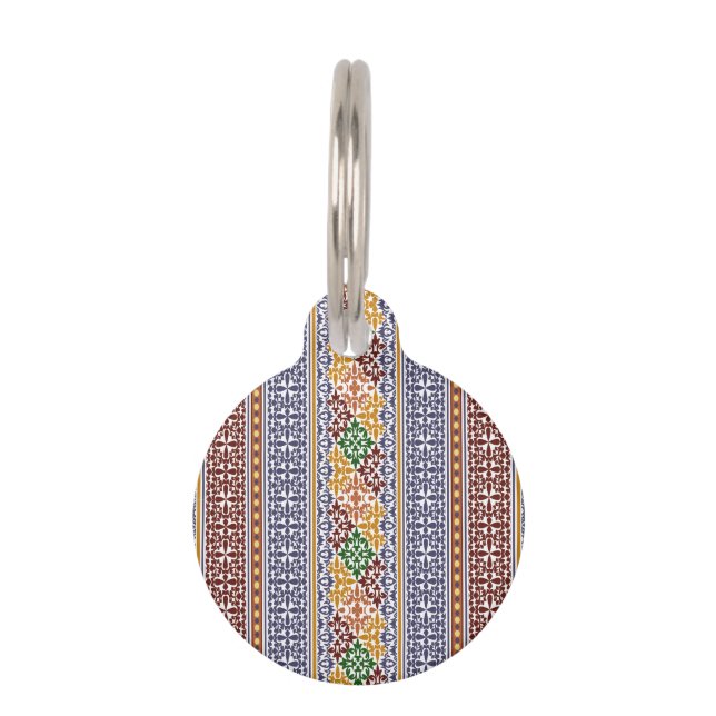 elegant ethnic pattern   pet tag (Front)