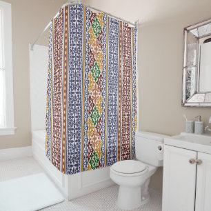 elegant ethnic pattern  shower curtain