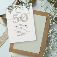 Elegant Eucalyptus 50th Birthday Surprise Party