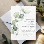 Elegant Eucalyptus 80th Birthday Party Invitation<br><div class="desc">Elegant Eucalyptus 80th Birthday Party Invitation template you can easily customise or repurpose for other milestone events by clicking the "Personalise" button.</div>