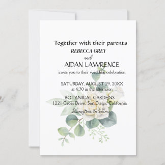 Elegant eucalyptus botanical photo    invitation