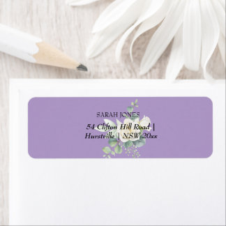 Elegant eucalyptus botanical Return Address Label