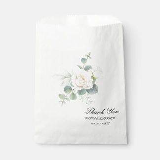 Elegant eucalyptus botanical Summer Wedding Favour Bag