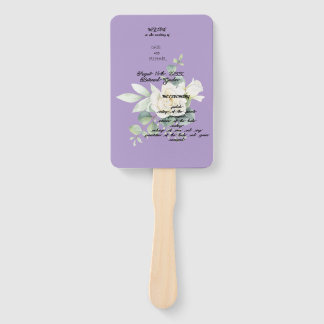 Elegant eucalyptus botanical Summer Wedding Hand Fan