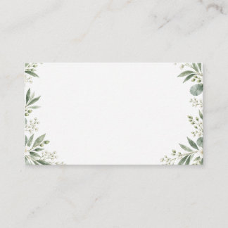 Elegant Eucalyptus Botanical Wedding Enclosure Car Card