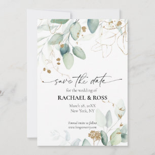 Elegant Eucalyptus Botanical Wedding Save the Date