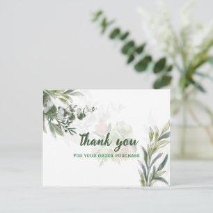 Elegant Eucalyptus Branch – Order Confirmation Postcard