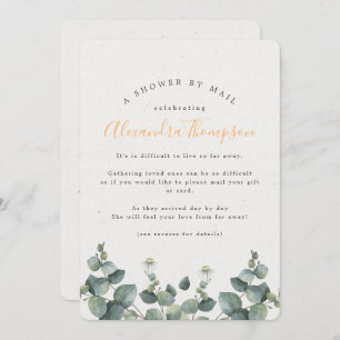 Elegant Eucalyptus Bridal Shower By Mail Invitation