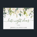 Elegant Eucalyptus Bridal Shower Date Night Idea A Advice Card<br><div class="desc">Elegant Eucalyptus Bridal Shower Date Night Idea Advice Card.</div>