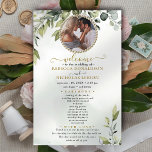 Elegant Eucalyptus Custom Photo Wedding Program<br><div class="desc">Grab yourself a unique wedding program that you can fully customise to make it special and unique to your wedding. the design comes with a frame where you can put your picture/photo with your man or with your woman, the frame that comes with beads will complement the photo of the...</div>