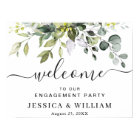 Elegant Eucalyptus ENGAGEMENT PARTY Welcome Sign
