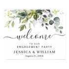 Elegant Eucalyptus ENGAGEMENT PARTY Welcome Sign