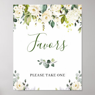 Elegant Eucalyptus Floral Favours Wedding Sign