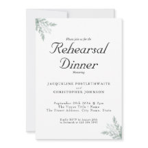 Elegant Eucalyptus Floral Wedding Rehearsal Dinner