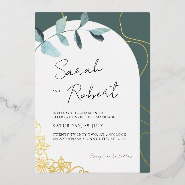 Elegant Eucalyptus & Gold Accents | Arch Theme  (Front)