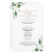 Elegant Eucalyptus Gold Greenery Wedding Program