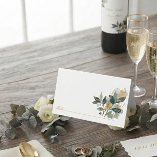 Elegant Eucalyptus Greenery Botanical Garden  Place Card