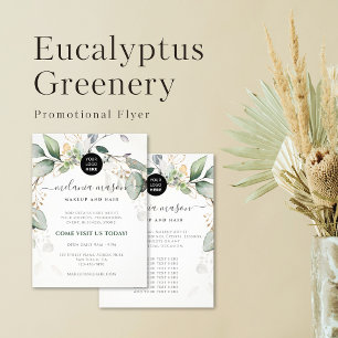 Elegant Eucalyptus Greenery Botanical Promotional Flyer