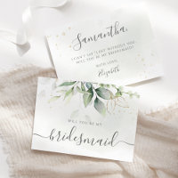 Elegant Eucalyptus Greenery Bridesmaid Proposal