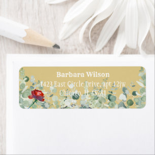 Elegant Eucalyptus Greenery Design Return Address Label