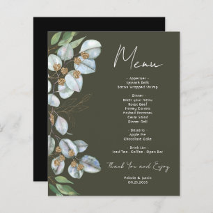 Elegant Eucalyptus Greenery Event Menu