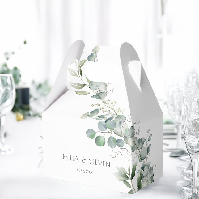 Elegant Eucalyptus Greenery Favour Box (Creator Uploaded)