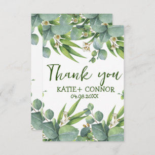Elegant Eucalyptus Greenery Favour Thank You Card
