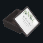 Elegant Eucalyptus Greenery Leaves Mis Quince Anos Gift Box<br><div class="desc">TIP: Matching items available in this collection. Our botanical eucalyptus birthday collection features watercolor foliage and modern typography in dark grey text. Use the "Customise it" button to further re-arrange and format the style and placement of text. Could easily be repurpose for other special events like anniversaries, baby shower, birthday...</div>