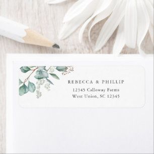 Elegant Eucalyptus Greenery Return Address Return Address Label