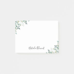 Elegant Eucalyptus Greenery Rustic Green Leaves Post-it Notes