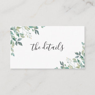 Elegant Eucalyptus Greenery Rustic Wedding RSVP Enclosure Card