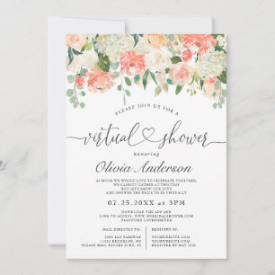 Elegant Eucalyptus Greenery virtual Bridal Shower Invitation