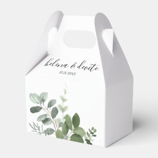 Elegant Eucalyptus greenery wedding Favour Box