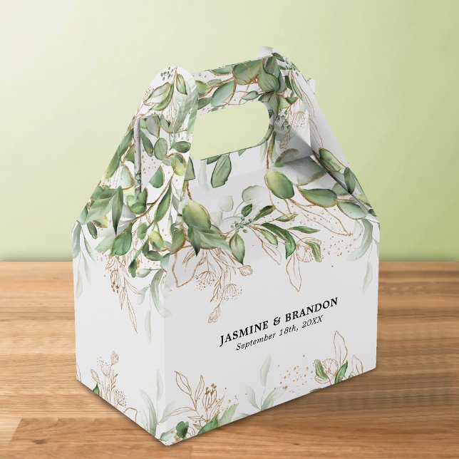 Elegant Eucalyptus Greenery Wedding Favour Box (Creator Uploaded)
